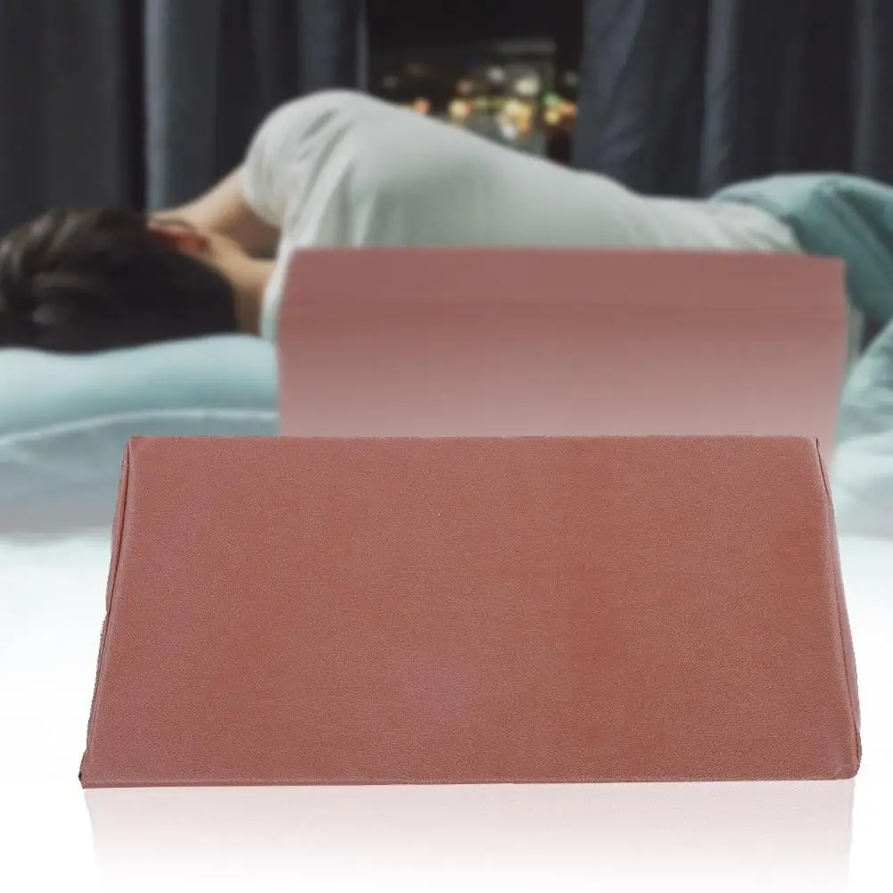 

Bed Wedge Pillow Leg Elevation Back Lumbar Support Cushions Waterproof PU Leather Cover Pillow Cover Brown Bedding