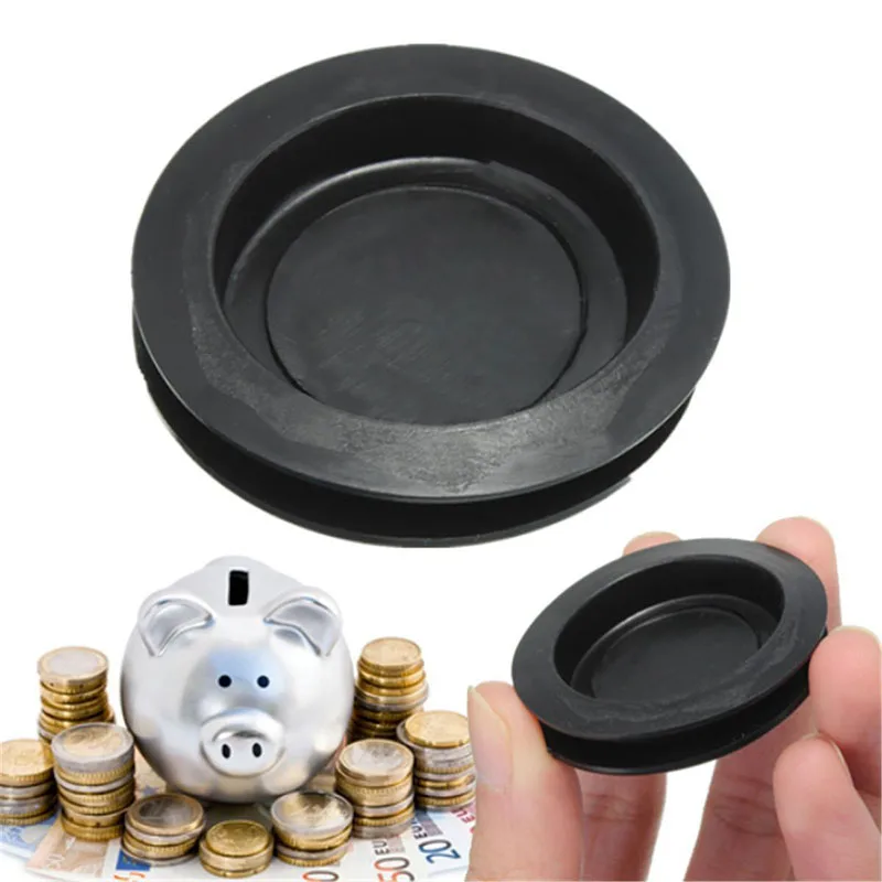 

1/2/5/10pcs New Plastic Money Saving Box Piggy Bank Closure Plug Stopper Cover Black