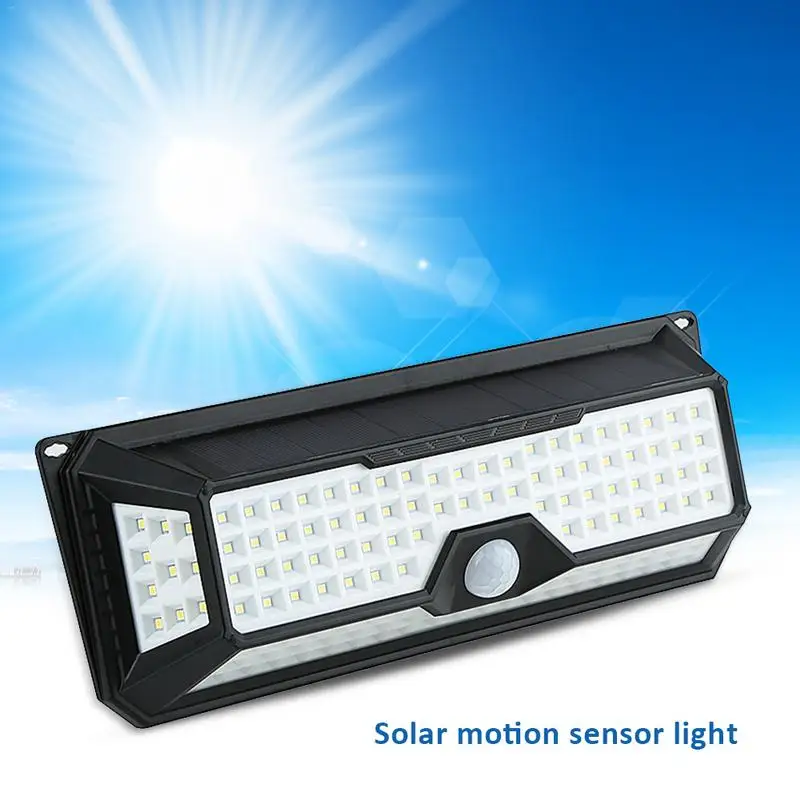 PIR Motion Sensor Solar Powered 136LED Light Waterproof Outdoor Garden Yard Lamp