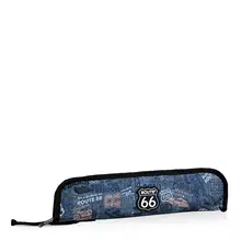 Route 66 модель филавия чехол Portaflautas с длина молнии из полиэстера цвет черный R61103