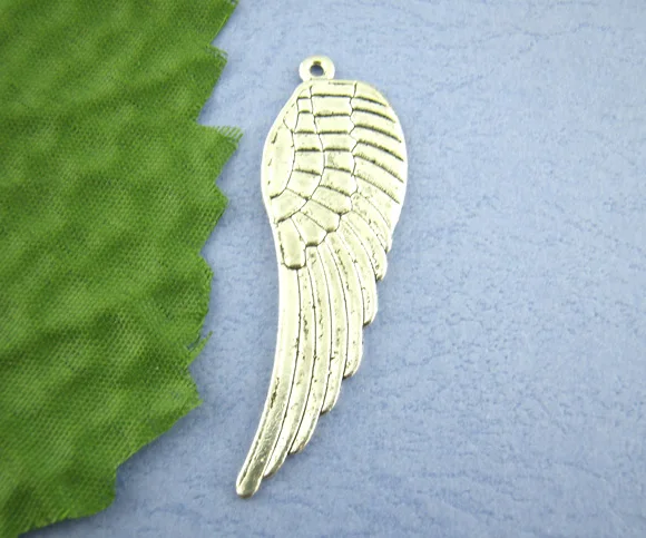 

Lovely 10PCs Large Tercel Wing Beads Charms Pendants16*50mm (B00538)