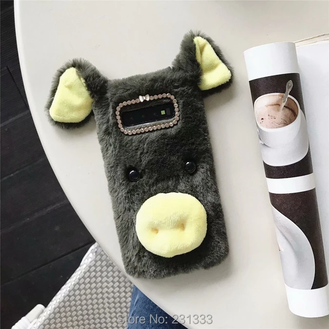 C ku для Samsung Galaxy S9 S10 PLUS S10E NOTE 9 Мягкий чехол из ТПУ с объемным рисунком поросенка и