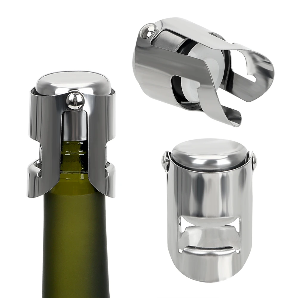 Stainless Steel Bottle Opener Stopper Plug Champagne Wine Beer Sealer Bar TooL!Y 