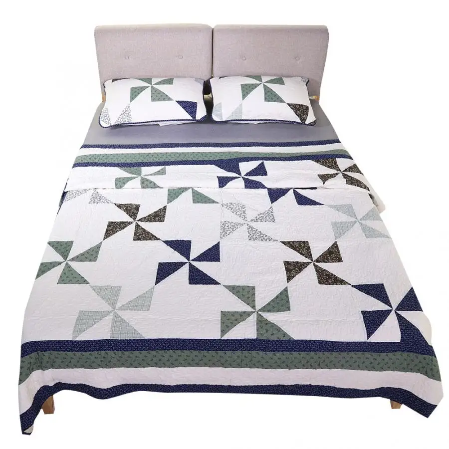 

3Pcs Coverlet Set Cotton Bedspread Bedsheet Air Conditioning Blanket