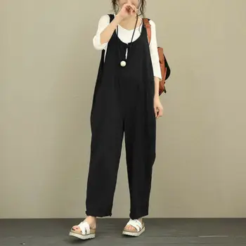 

Oversized Women Strap Jumpsuit Casual Dungaree Harem Trousers Overall Pant