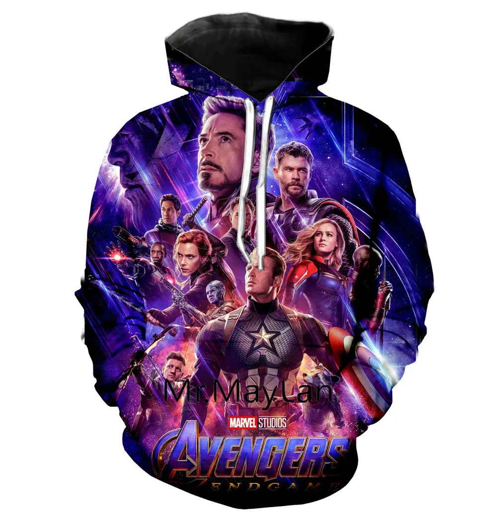 3D Print Marvel Avengers Endgame Jacket Men/women Streetwear Sweatshirt Man Hoodie Clothes Sweat Pour Homme Vingadores Chaqueta