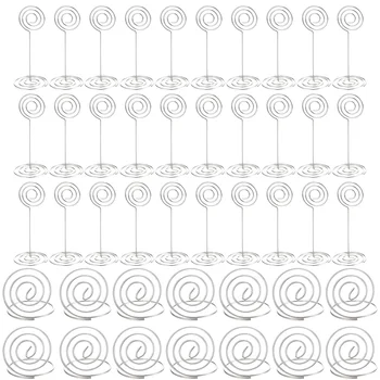 

PPYY NEW -36 Pieces Silver Table Number Holders Table Card Photo Menu Name Holder, 24 Pieces Stand Table Holder and 12 Pieces