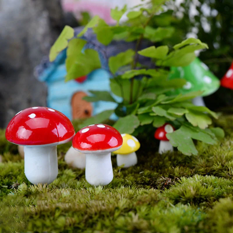 18 шт./компл. искусственный мини пенный гриб красочными грибами миниатюры сад Террариум с мхом Изделия из смолы домашний праздничный Декор