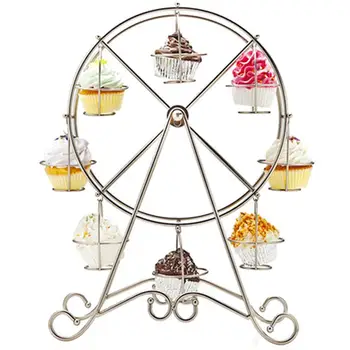 

8 Cups Ferris Wheel Shape Cake Display Stand for DIY Fondant Cream Mousse Cake