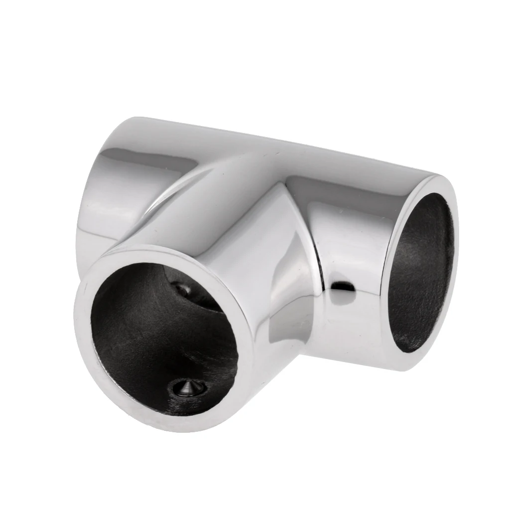 Polished Boat Yacht Deck Hand Rail 1 inch Tee Fittings - Marine Grade 316 Stainless Steel Polished Boat Yacht Deck Hand Rail 1 inch Tee Fittings - Marine Grade 316 Stainless Steel