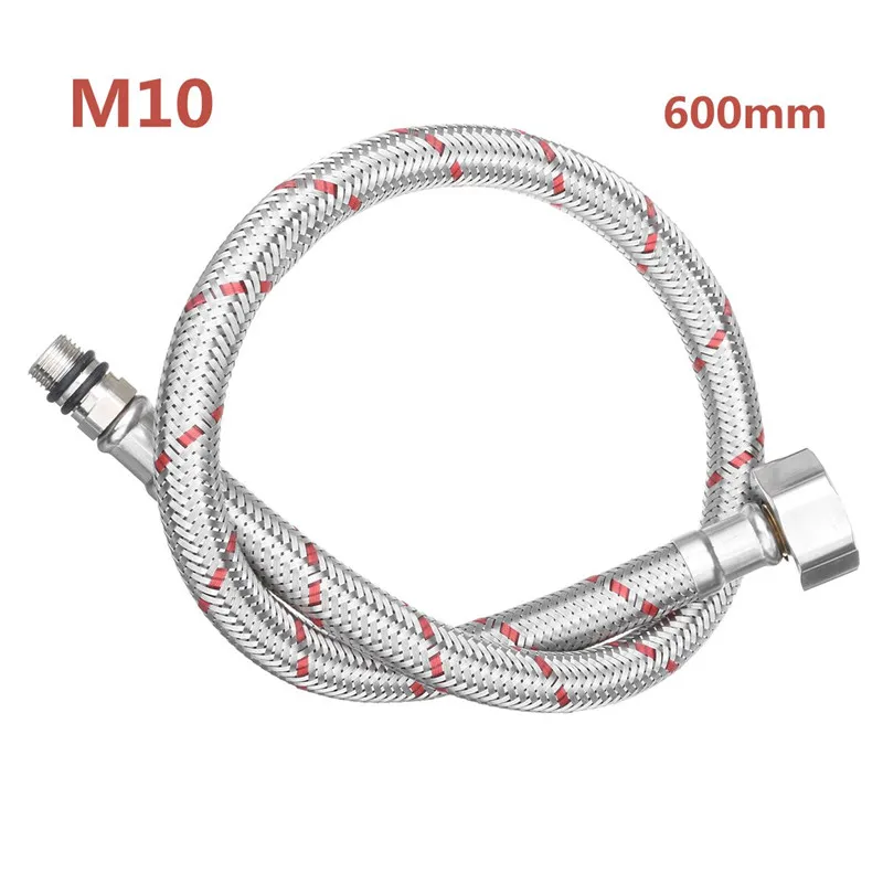 1 Pcs G1/2 G3/8 G9/16 المعادن المياه أنبوب إدخال صنبور الفولاذ المقاوم للصدأ خرطوم الأنابيب مرنة السباكة أنابيب المنسوجة الباردة والساخنة خلاط