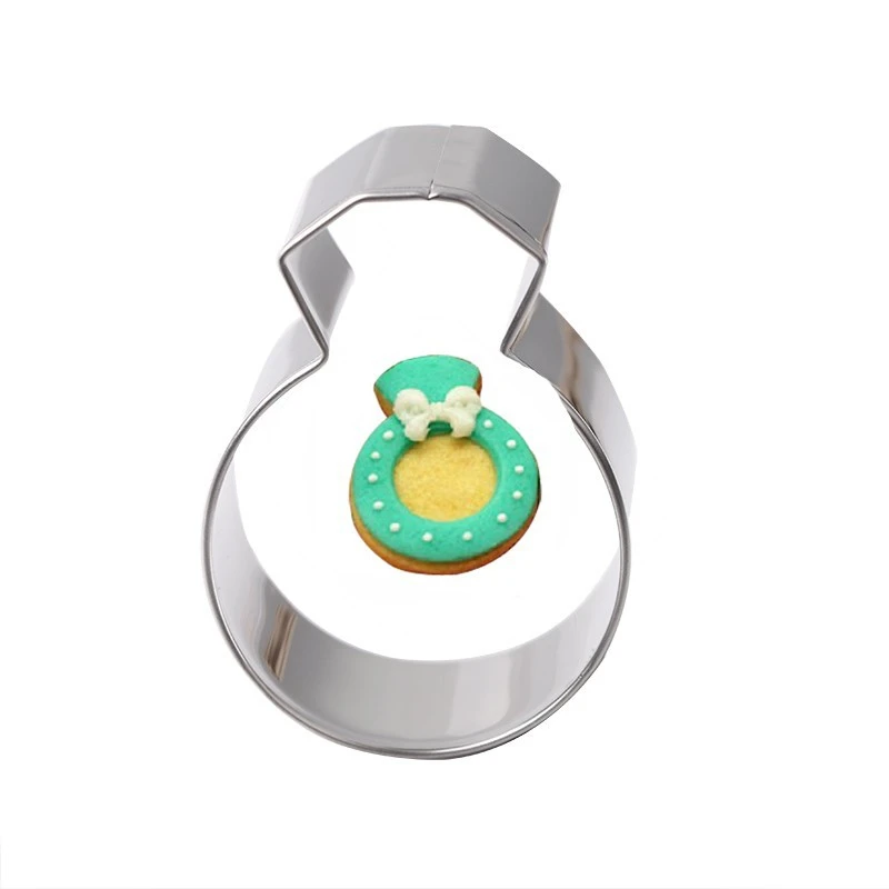 

Christmas Diamond Ring Cookie Cutter Stainless Steel Cut Candy Biscuit Mold Cooking Tools Wedding Theme Metal Cutters Mould