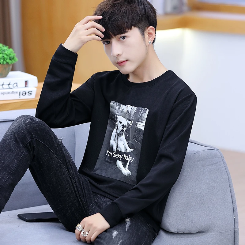 2019 Spring New Man Long Sleeve T shirt Teenagers summer top Free shipping 2019 Spring New Man Long Sleeve T shirt Teenagers summer top Free shipping