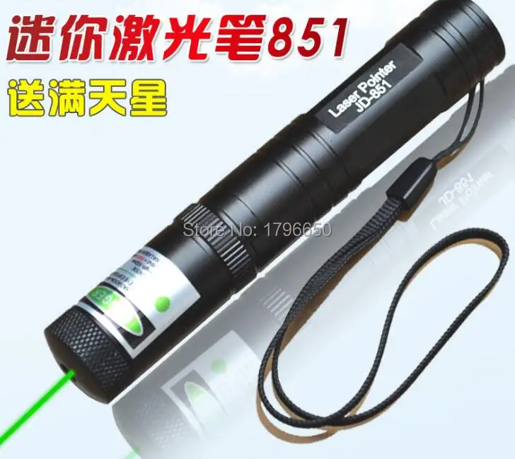 

Military Portable 3 Mile Range 532nm 10W 100000m Green Laser Pointer Pen Dot Visible Beam JD 851 Teaching tool education