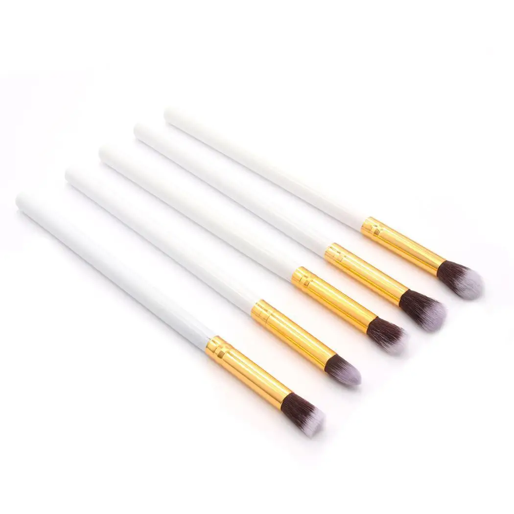 

ACEVIVI 5Pcs/Set Professional Makeup Brushes Silver/Golden Handle Eye Shadow Eyebrow Lip Eye Make Up Brush Cosmestics Tools