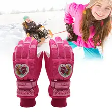 Митенки Детские Зимние Водонепроницаемый перчатки зимние спортивные варежки теплые перчатки для маленьких мальчиков и девочек 6 слоев теплые Водонепроницаемый перчатки