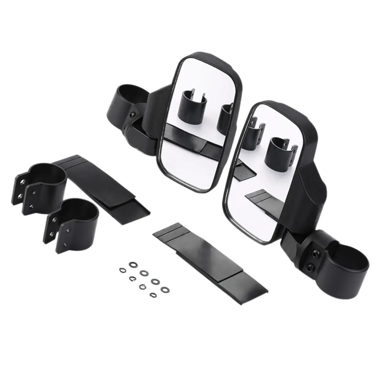 

Rear View Mirrors Clamp Set 1.75" For UTV For Polaris Ranger For John Deere Round Roll Bar For Honda For Yamaha