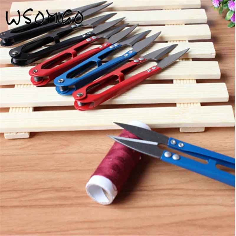 WSOMIGO 1PCS Sewing Scissors U Shape Scissors Stainless Steel Cross