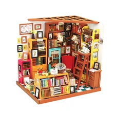 1:24 кукольный домик набор миниатюрный DIY книжный магазин библиотечный дом наборы лучшие подарки на день рождения для подростков обучающие игрушки