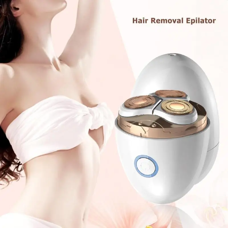 

KM-3203 Electric Epilator USB Rechargeable Eggshell Shaver Beard Razor Egg Shape Hair Removal For Leg Underarm Bikini Part