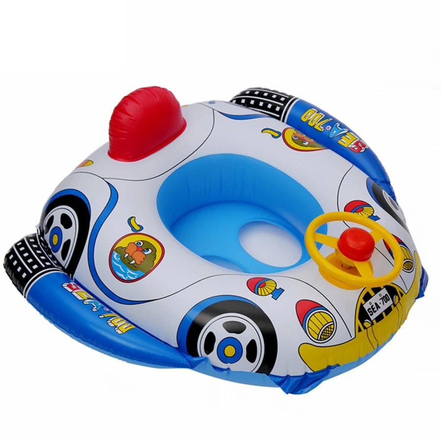 

Steering Wheel Swimming Ring Cartoon Children Swimming Circle Summer Pool Accessories Watersport Thickened Inflatable Swim Float