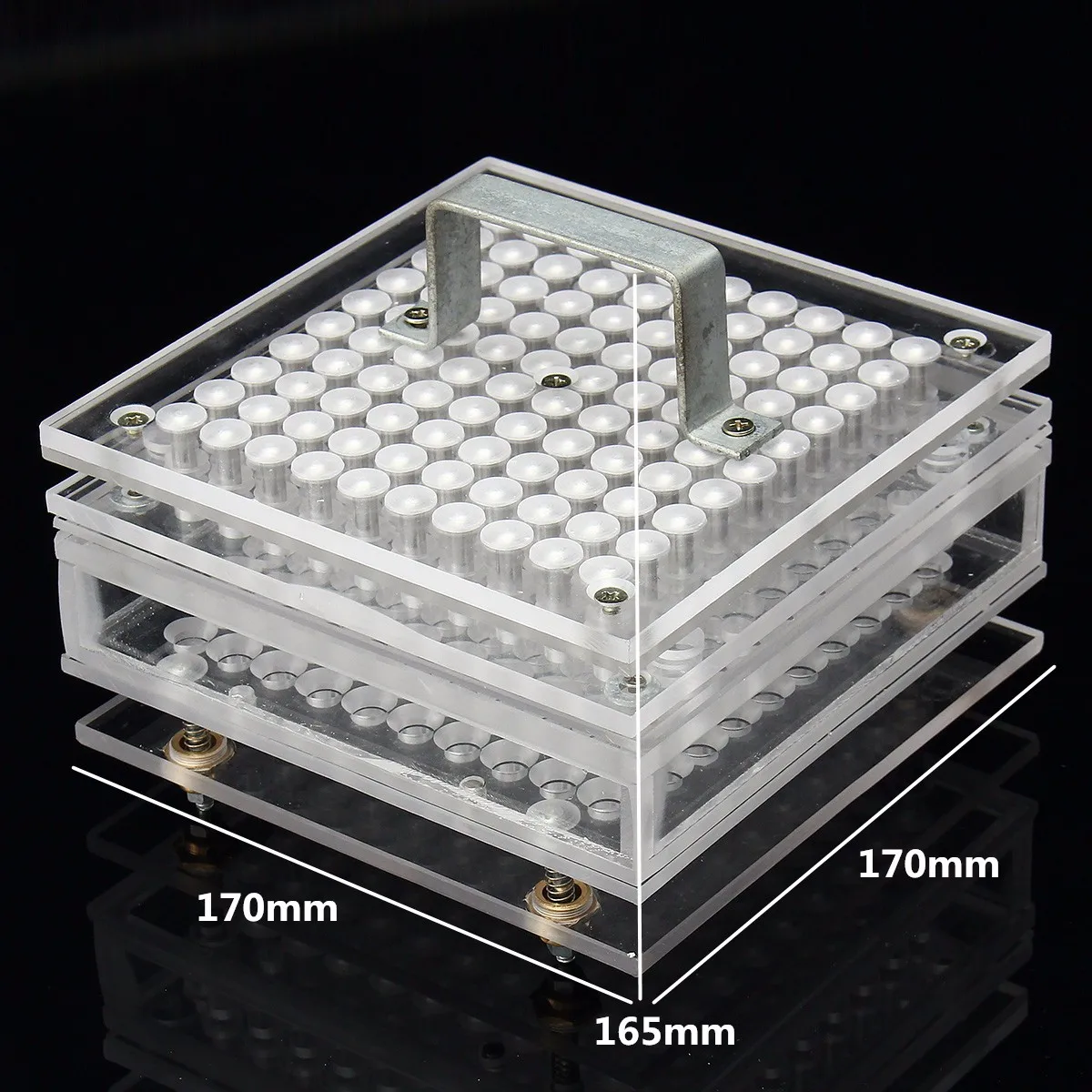 170x170x165mm 00# 0# 6 Pcs 100 Holes Manual Capsule Filler Capsule Filling Machine Tool