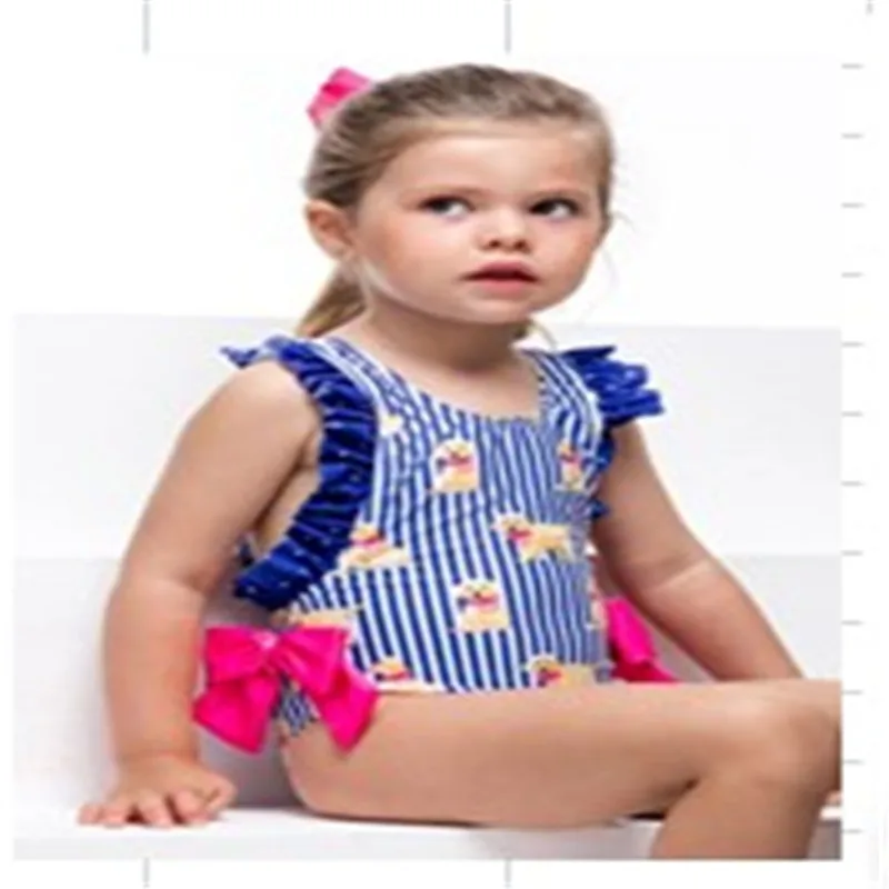 

Kids Swimwear Baby Girls Boys Swimsuit Princess Striped Cartoon Dog Bikini Bathing Suit Animals Girls Swimming Beachwear Suits