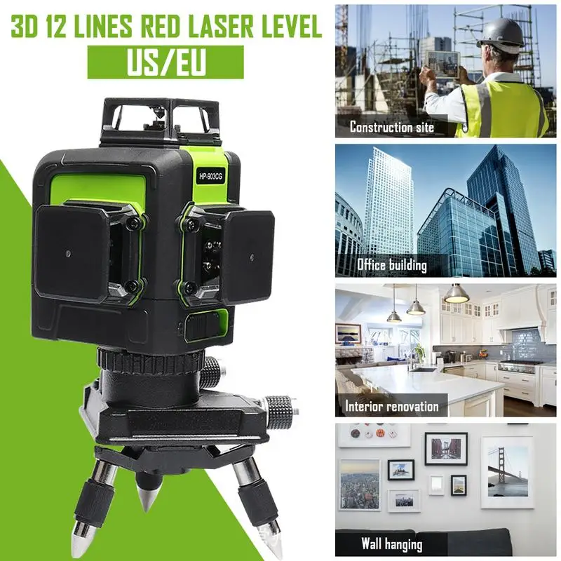 

12Line 3D Red Laser Level Laser Level Self-Leveling 360 Degrees Laser Level Professional Lasers For Construction Tools