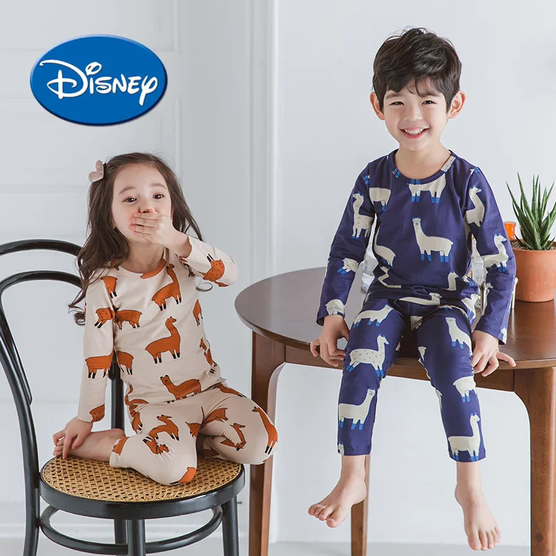 

Disney New Pattern Children Pajamas Suit Pure Cotton Jersey Summer And Spring Breathable And Comfortable Home Pajamas