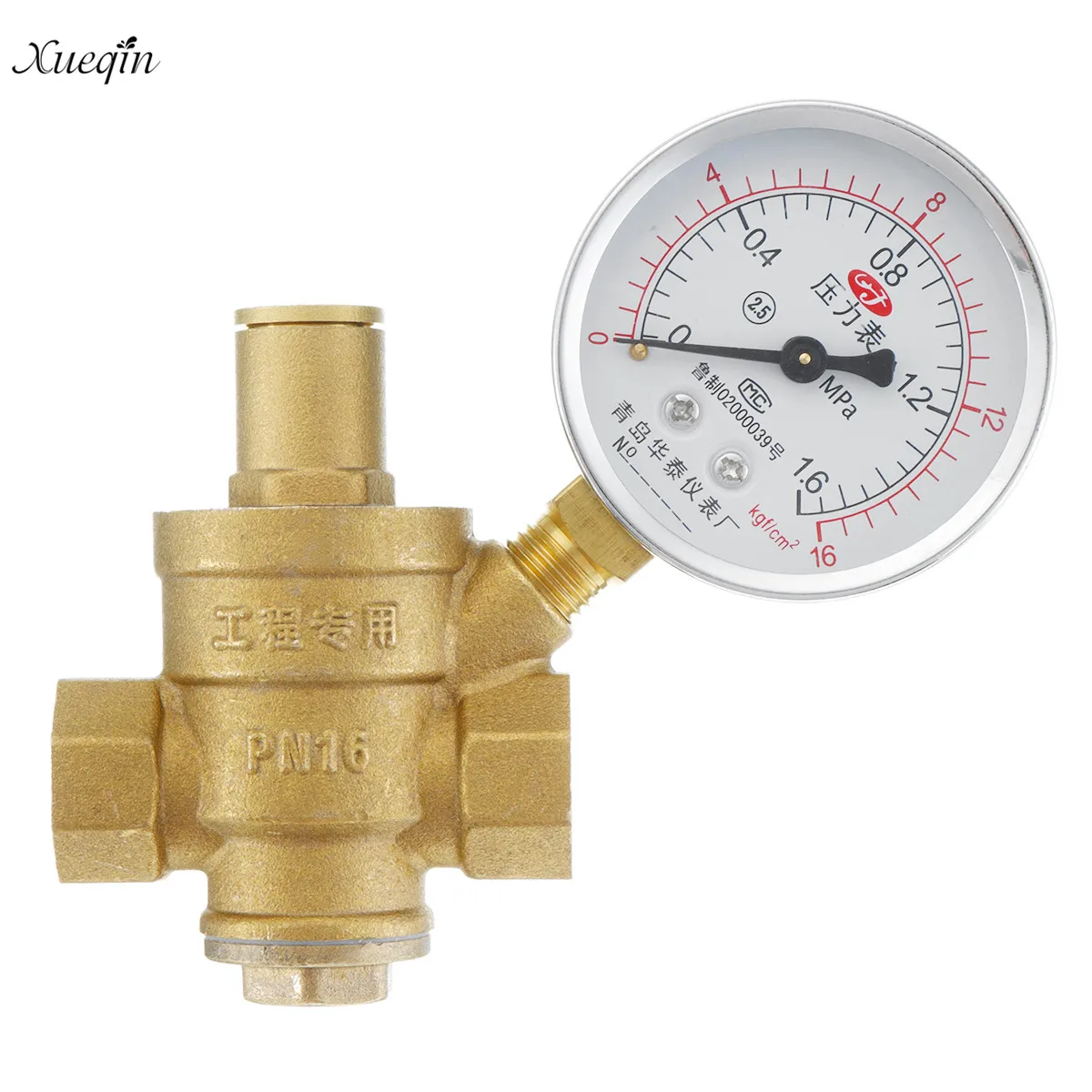 Xueqin Brass Thermostatic Water Pressure Regulator DN25 With Gauge Meter PN 1.6 for Hydraulic Instability Water Purifier