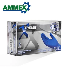 AMMEX 100 шт одноразовые нитриловые резиновые перчатки без порошка маслостойкие перчатки для промышленности домашнего питания медицинское стоматологическое использование