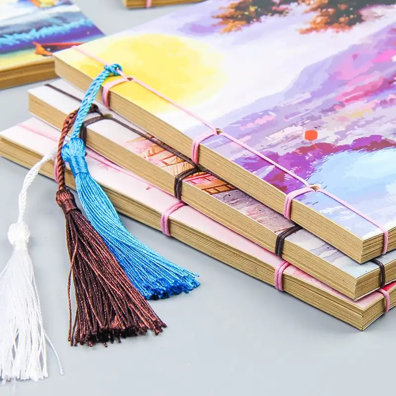 

200 PCS Notebook Diary Blank Student Gift Vintage Chinese Style School Supplies Kraft Paper Journal Agenda For Writing