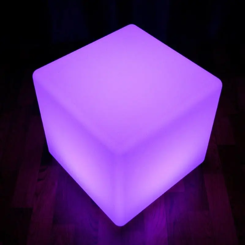 

LED Light Up Color Changing Cube Stool Seat Chair Watertight Party High Quality