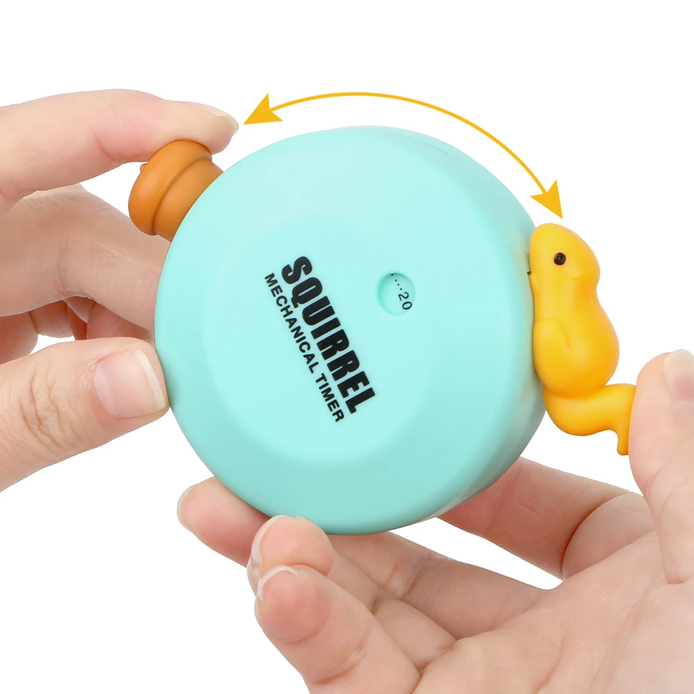 

60 Minutes Kitchen Timers Magnet Design Cute Squirrel Practical Mechanical Timer Countdown Alarm Reminder Random Sent