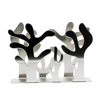 

1Pcs Stainless Steel Stylish Tissue Holder Napkin Dispenser Durable Plant Design Napkin Holder Stand Paper Towel Holder