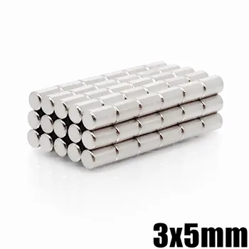 

wholesale 100PCS D3*5mm mini cylinder N35 Strong magnetic force rare earth Neodymium magnet diameter 3X5MM