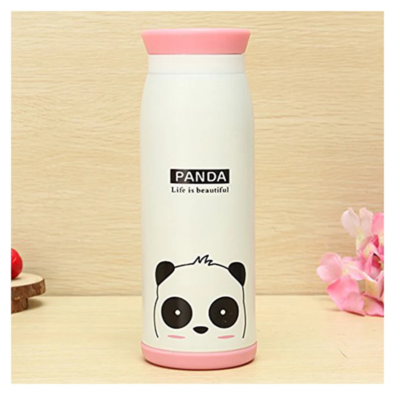 

Thermos Flask Vacuum Insulated bottle Travel Mug Water Bottle With Creative cartoon 500 Ml Stainless Steel Panda