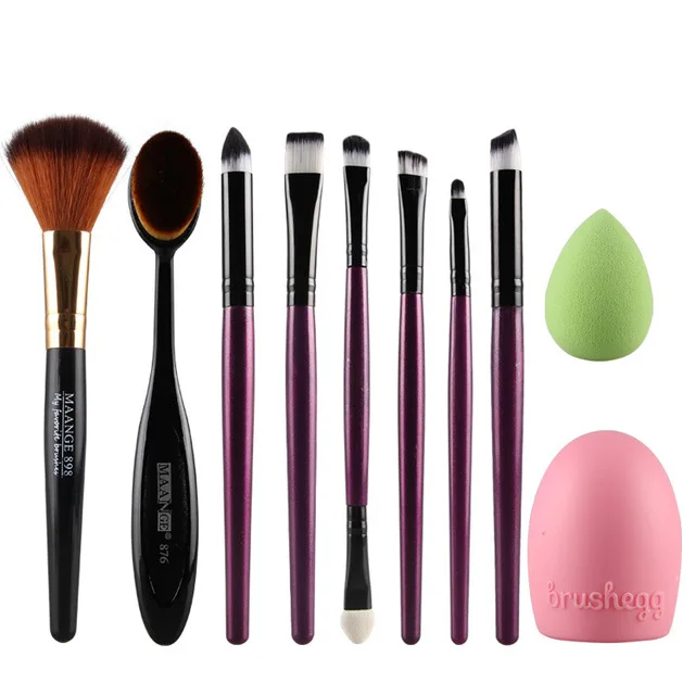 10Pcs/Sets New Eye Shadow Foundation Eyebrow blush Brush Makeup Brushes Tools Pinceau de maquillage | Красота и здоровье