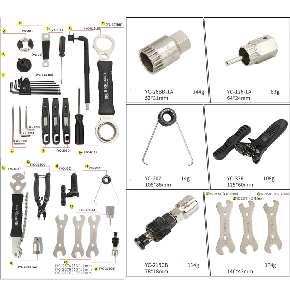 Наборы инструментов для ремонта велосипеда-шиномонтажный инструмент для ремонта цепи BB полный набор инструментов для обслуживания велосипеда