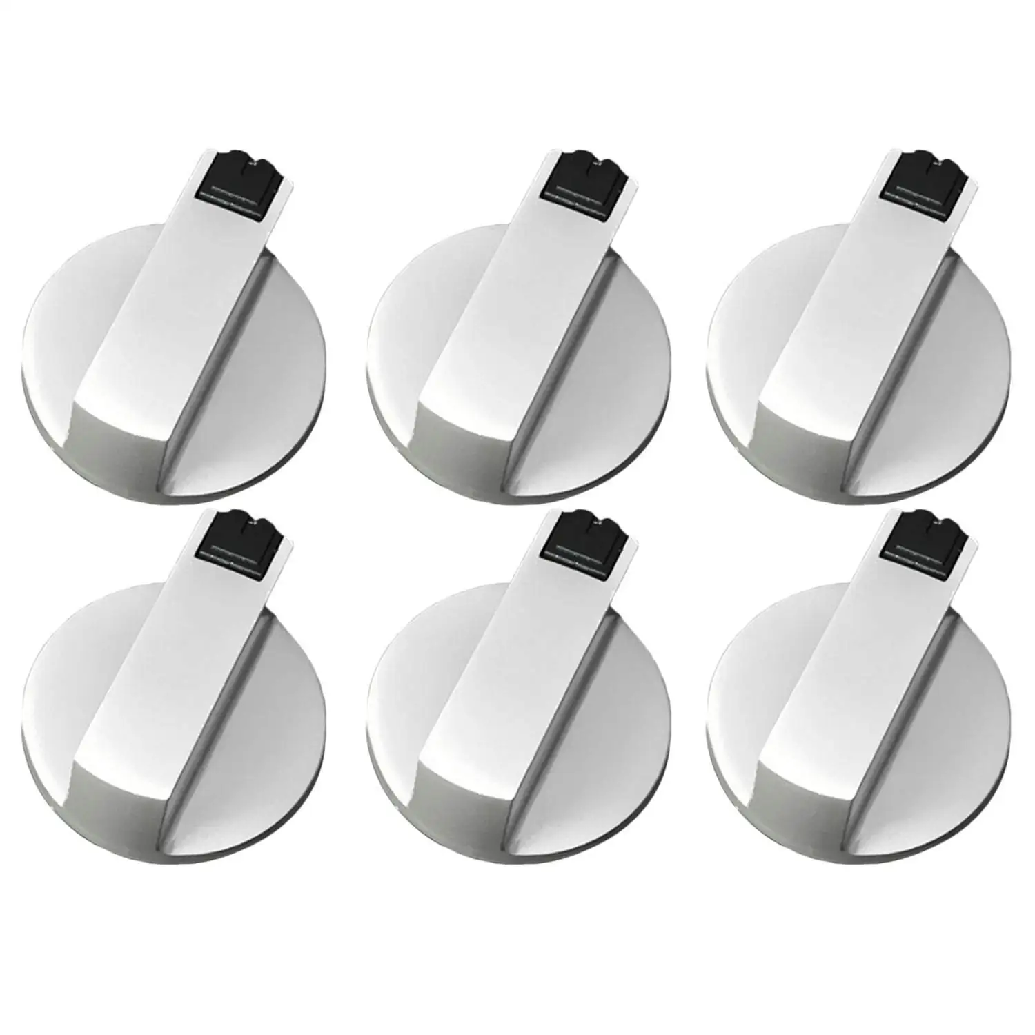 

Hot-Stoves Cooker Knobs,Oven Knob 6pcs,Zinc alloy 6mm Universal Silver Gas Stove Control Knobs Adaptors Oven Rotary Switch Coo