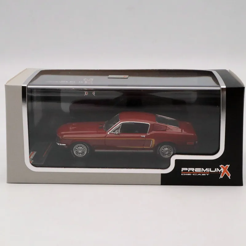 IXO Premium X 1:43 FORD MUSTANG GT Fastback 1968 Бордо PRD369J коллекция Ограниченная серия