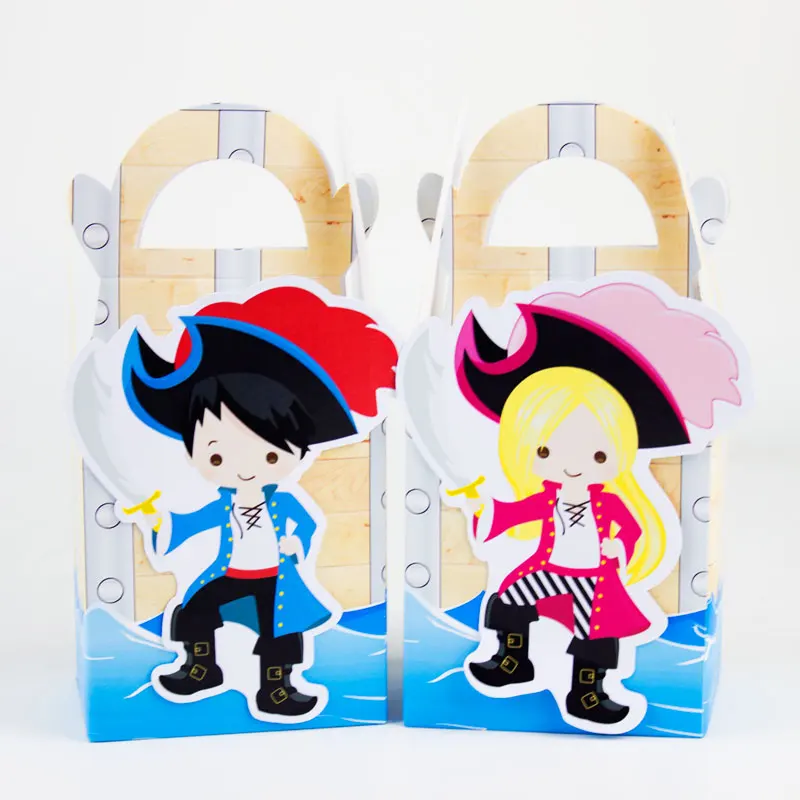 Милый пиратский ящик подарочные коробки для конфет коробка для кексов мальчик дети день рождения поставки украшение для мероприятия вечеринки поставки