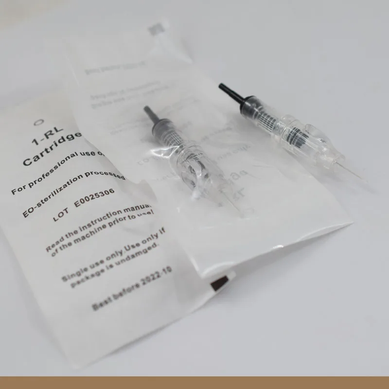

Cartridge Needles100pcs/lot 1RL Disposable Sterilized Permanent Makeup Tattoo Needle Tips For Eyebrow Lip Agulha Easy Click