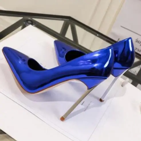 

New Super High Strange Style Shoes Woman With Pointed Toe Party Women Pumps Slip On Fashion Spring Wedding Shoes Size 43,44,45