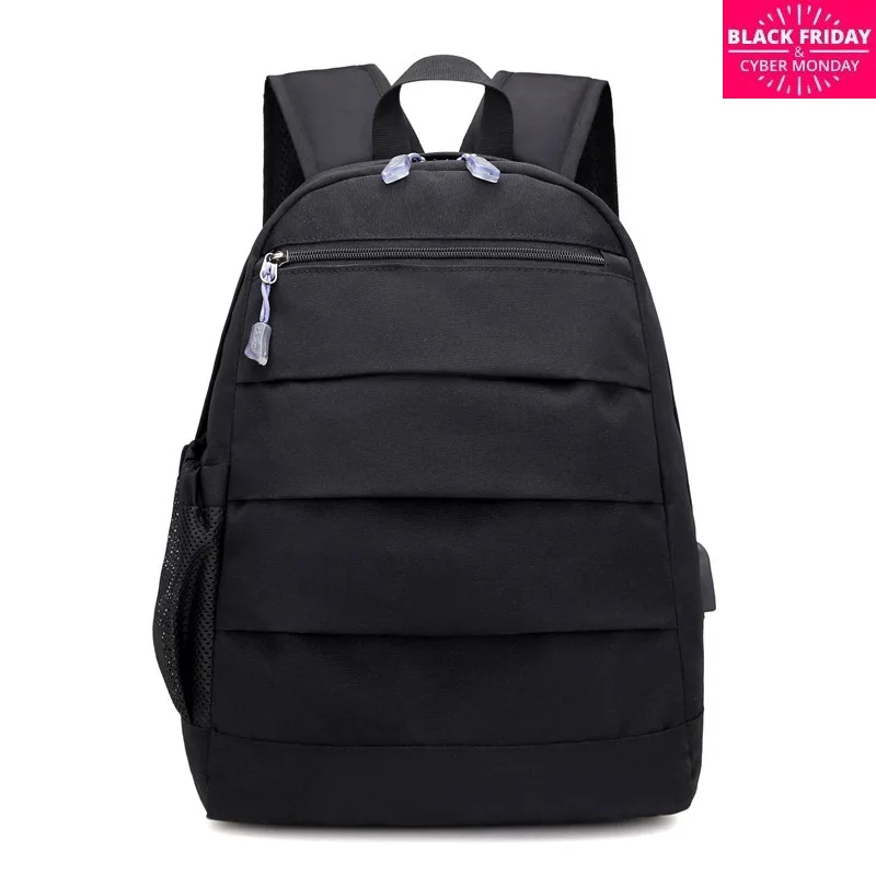 

Concise Both Shoulders Package Student 15.6 Computer Canvas A Bag Oxford Men And Women Backpack 14 Inch Korean Defence Water