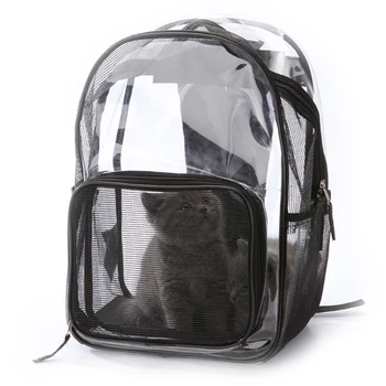 

New Pet Dog Backpack Transparent Breathable Puppy Cat Bag Top Quality Fashion Dog Outdoor Carrier Bag Pet Products