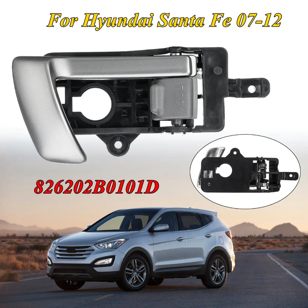 Для Hyundai Santa Fe 2007 2008 2009 2010 2011 2012 826202B0101D 1 шт. левая и правая внутренняя дверная ручка