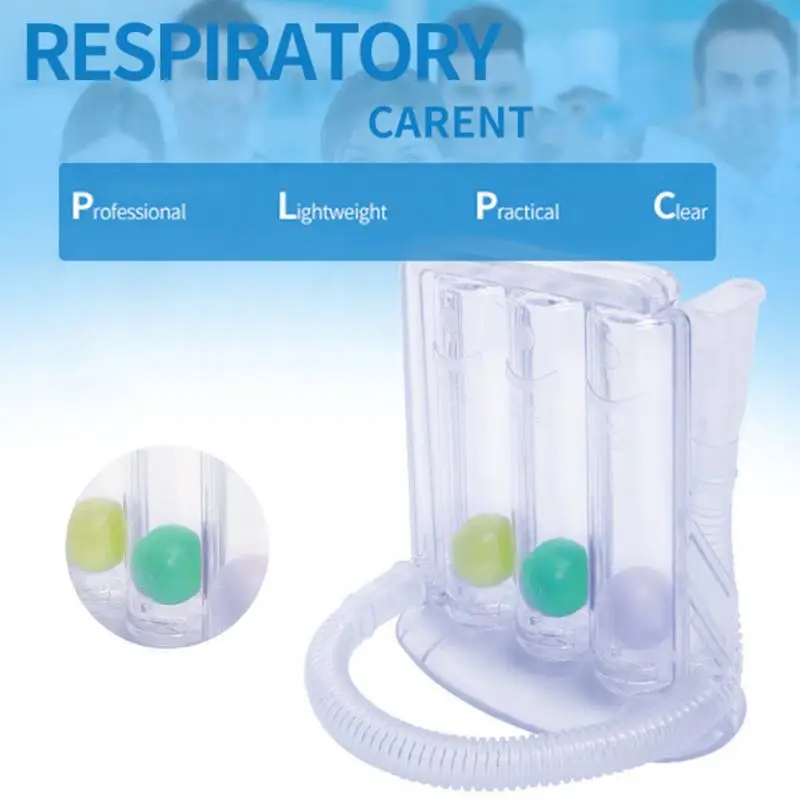 

Three-ball Apparatus Vital Capacity Breathing Trainer Incentive Spirometer Lung Breathing Exerciser Rehabilitation Training #16