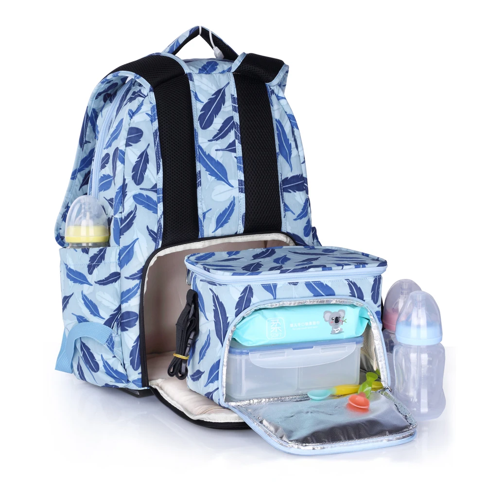 

INSULAR Mother Bag Baby Nappy Bag Large Capacity Maternity Mummy Diaper Backpack with Thermal Insulation Diaper Stroller Bag