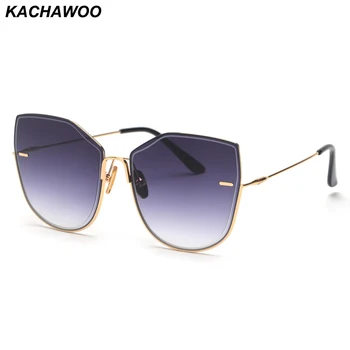

Kachawoo Ladies Sunglasses Big Size Trending Style Cat Eye Sun Glasses for Women Metal Frame Fashionable Gift 2019 Summer